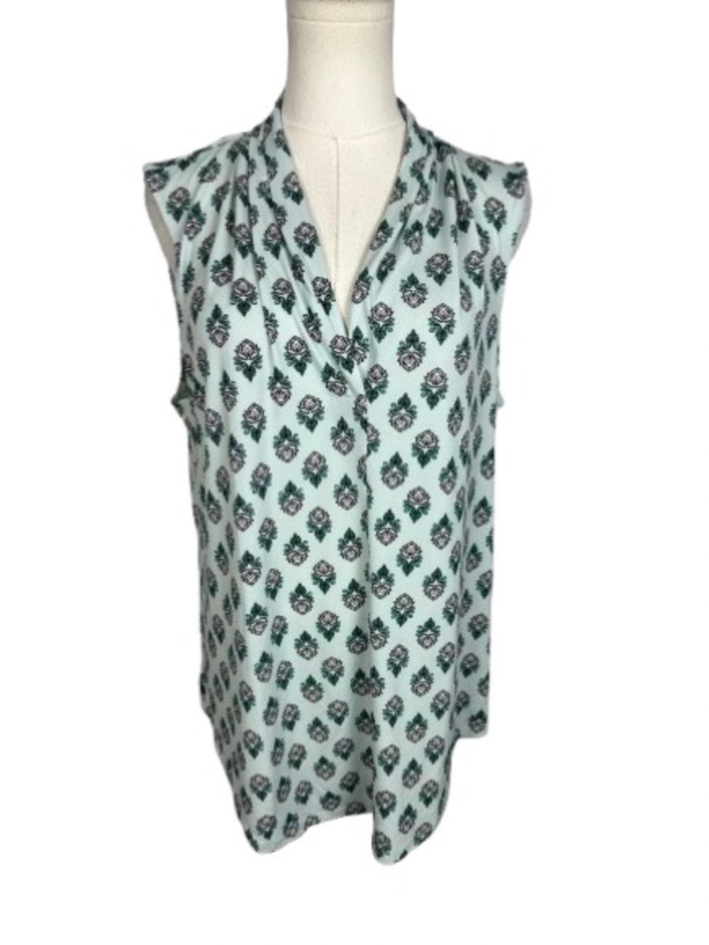 JM Collection Mint Green Floral Sleeveless V-Neck Camisole